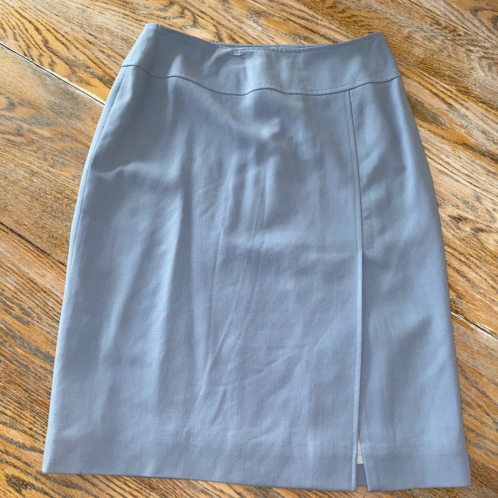 BILL BURNS lined wool skirt/side zip/6